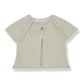 1  In The Family - Knit Cotton   Linen Cap Sleeve Cardigan - Natural