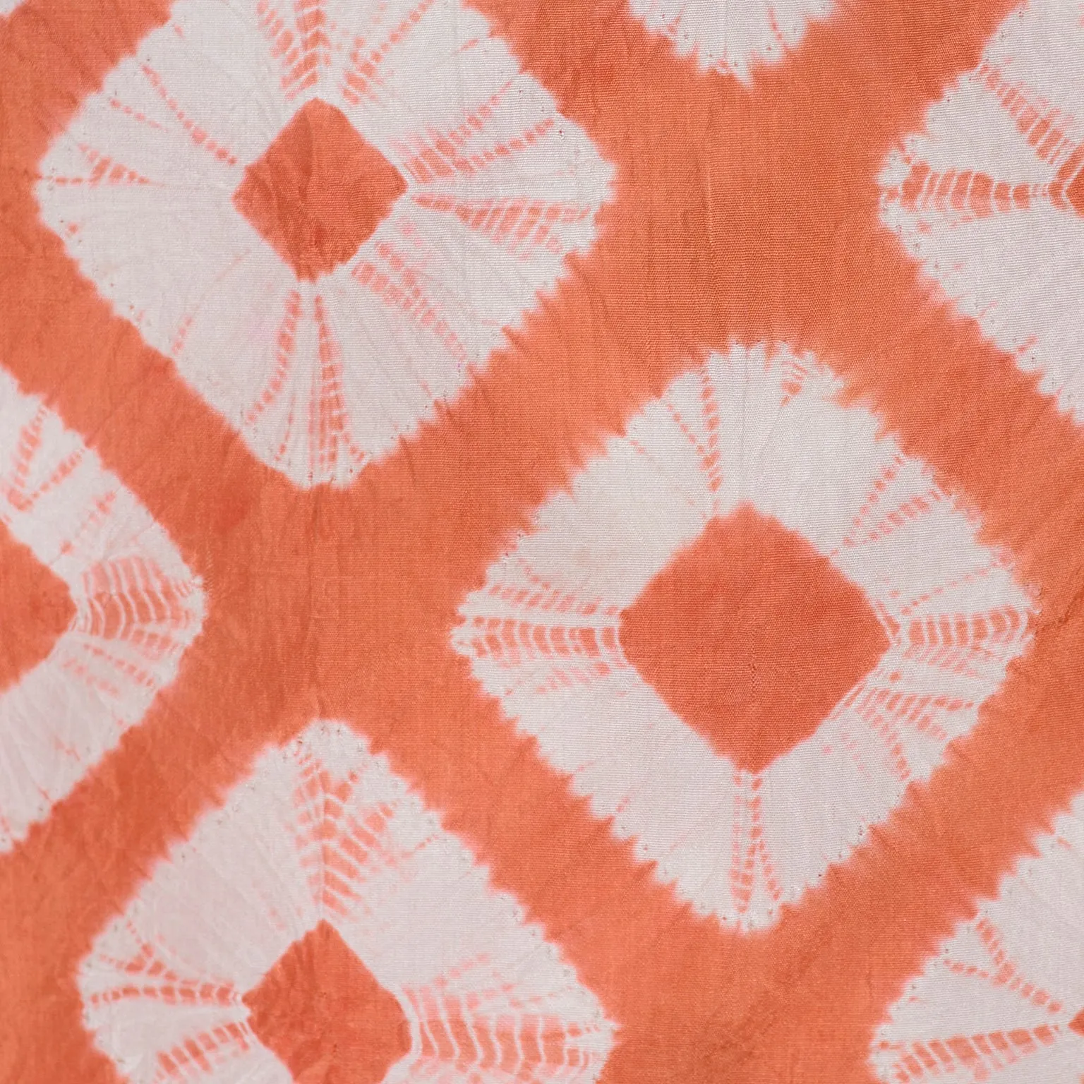 1930s Hand Dyed Orange Kimono Japanese Shibori Silk Robe