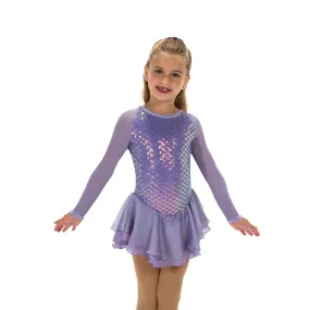 603 Figure Skating Iridescent Iris Dress  8-10 Stock