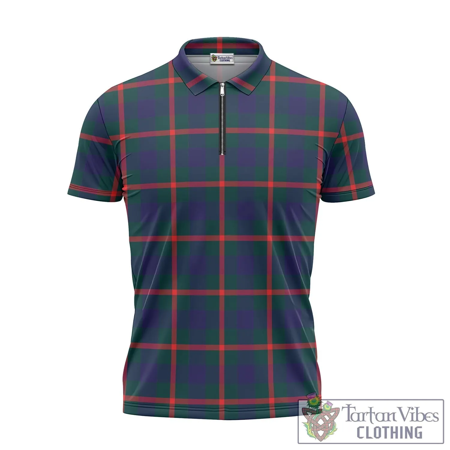 Agnew Tartan Zipper Polo Shirt