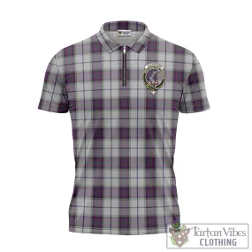 Alexander of Menstry Dress Tartan Zipper Polo Shirt with Family Crest