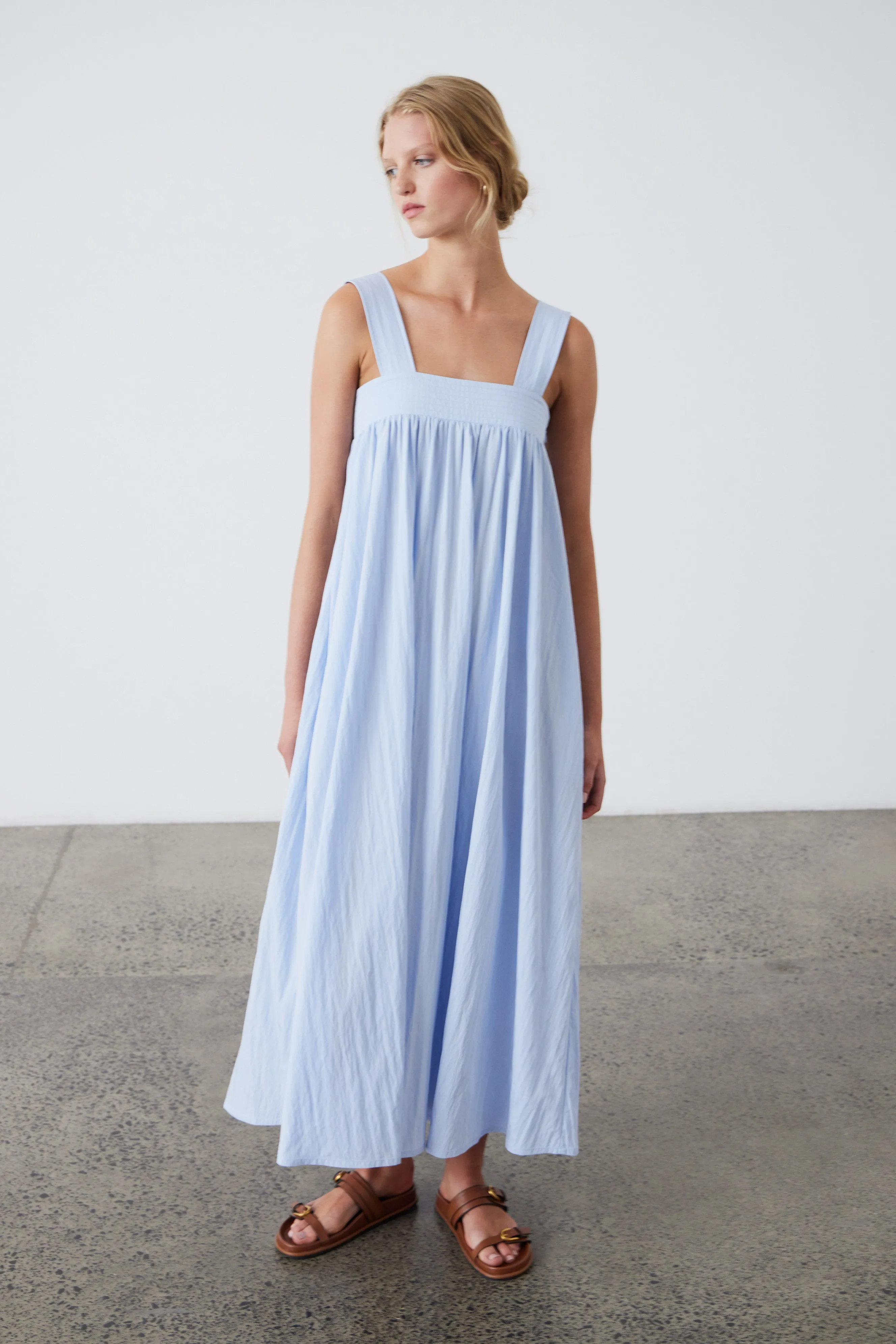 Ana Dress - Dusky Blue