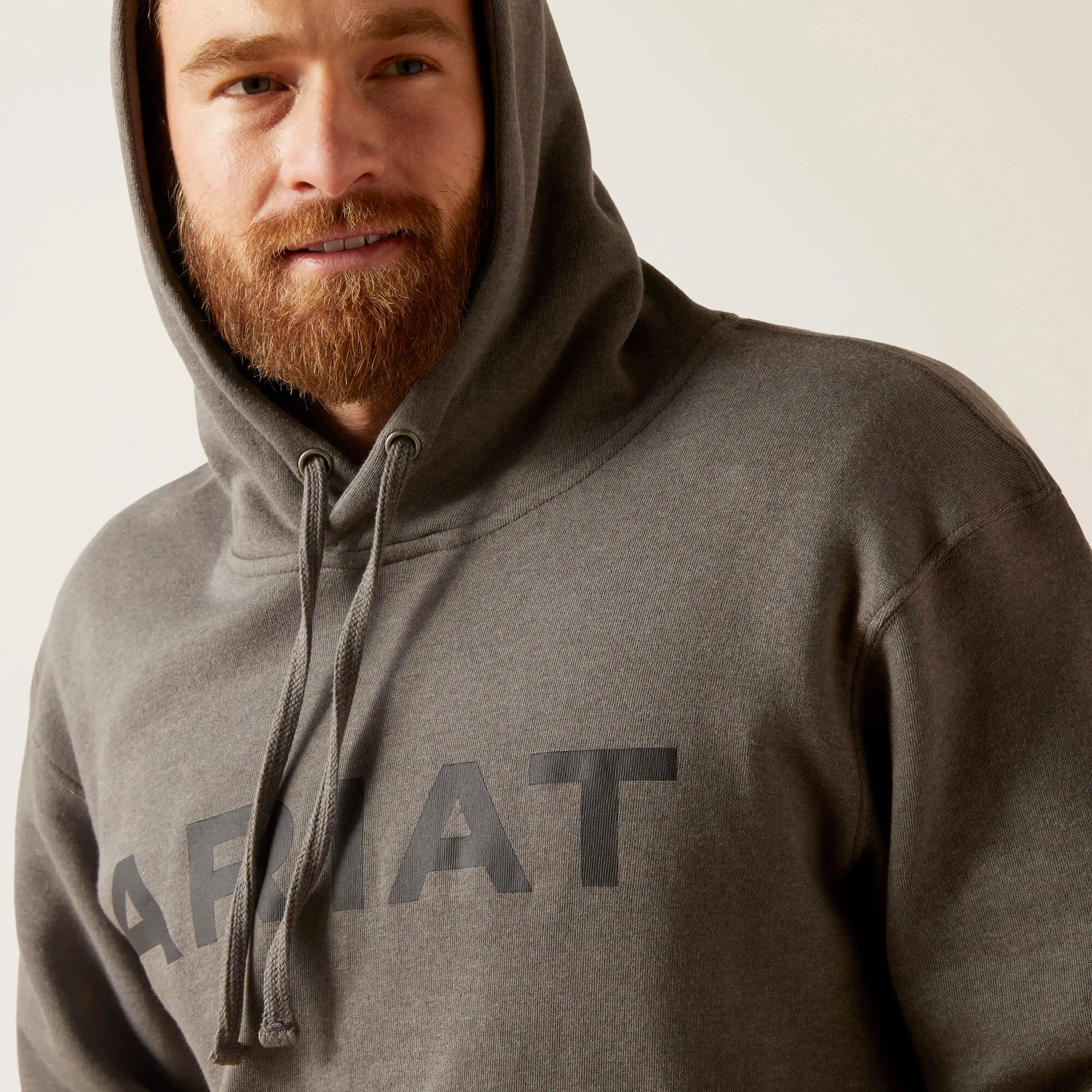 Ariat Men's Grey Heather Logo Hoodie