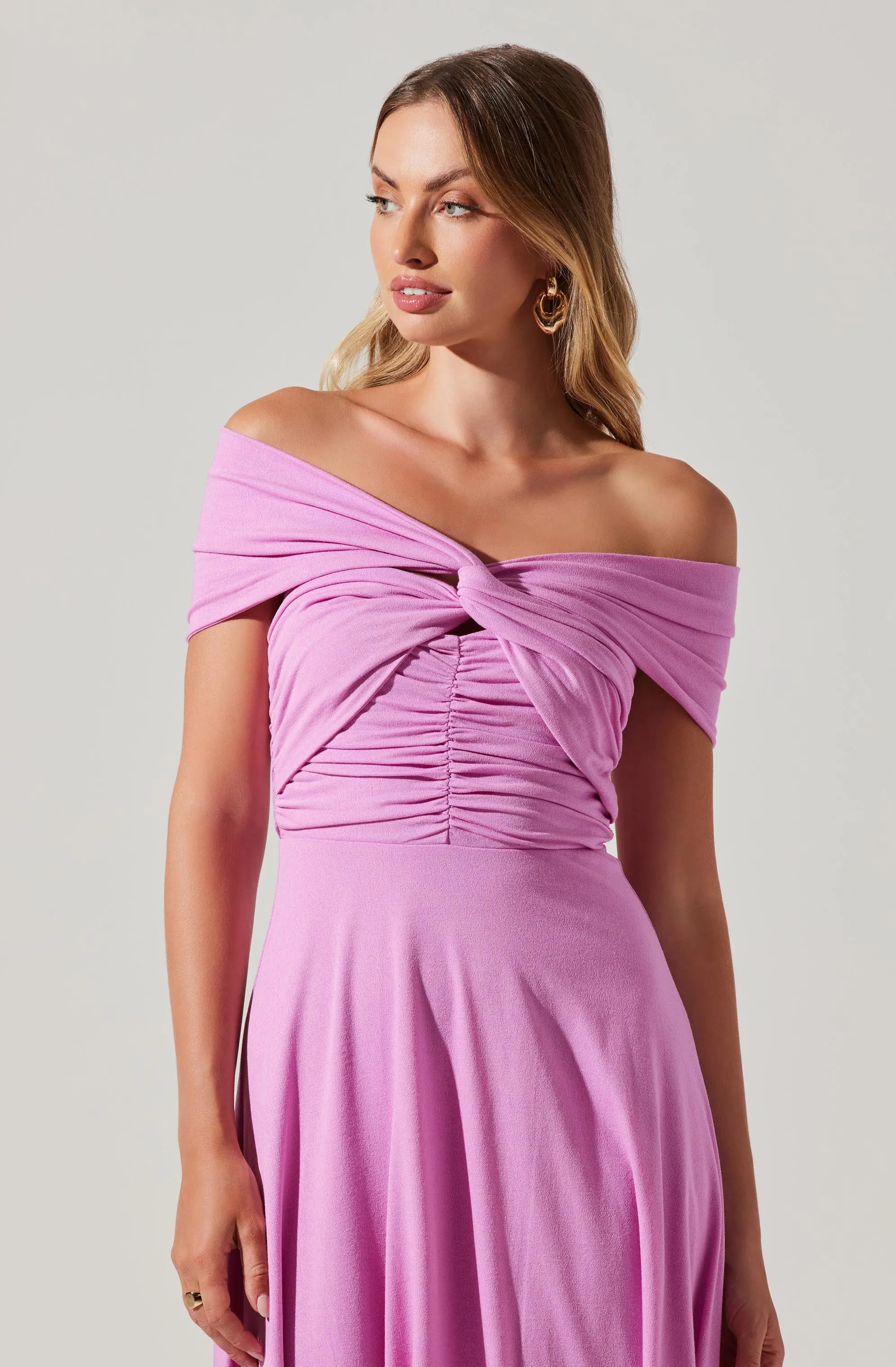 Balto Off Shoulder Midi Dress