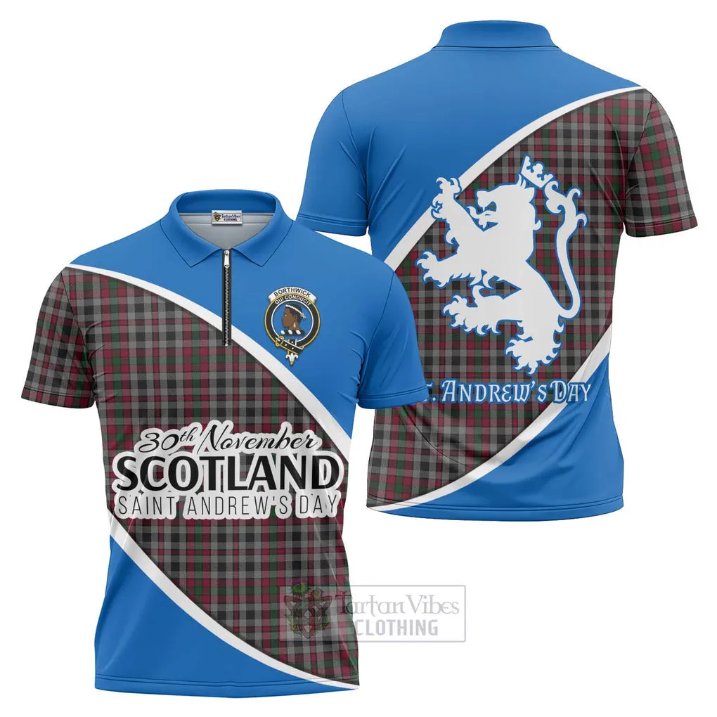 Borthwick Family Crest Tartan Zipper Polo Shirt Celebrate Saint Andrew's Day in Style