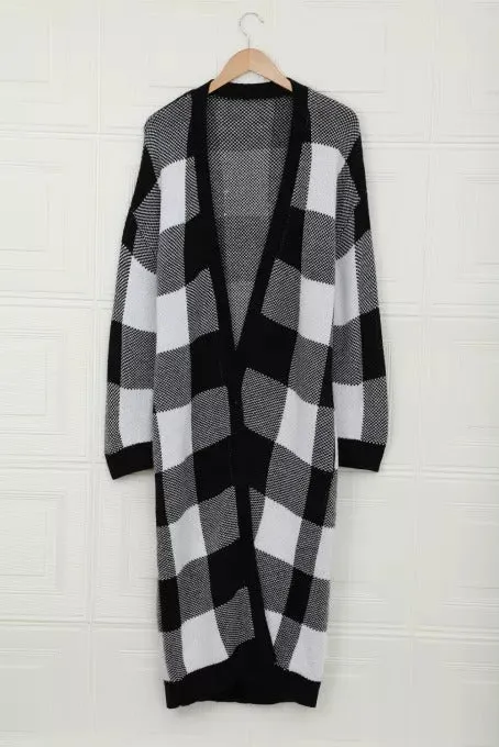 Buffalo Plaid Duster Cardigan