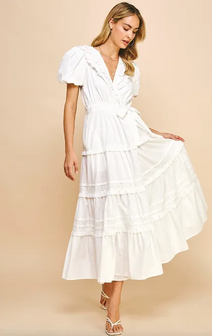 Caroline Tiered Wrap Dress