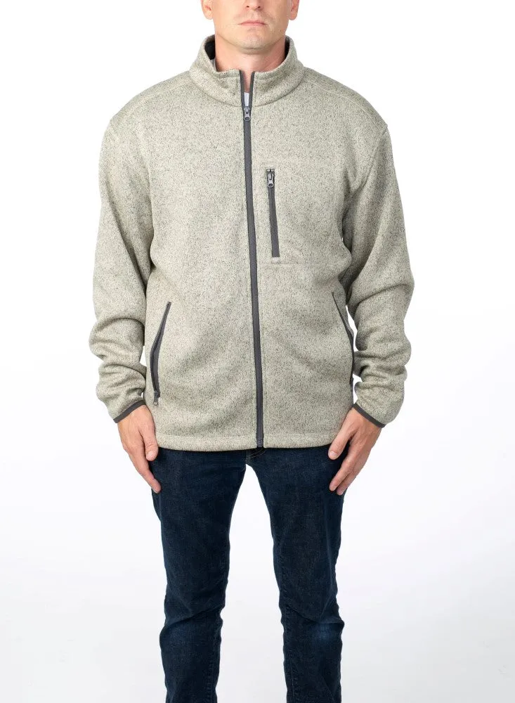 CG Classics Mens Fleece Full Zip Sherpa Sweater