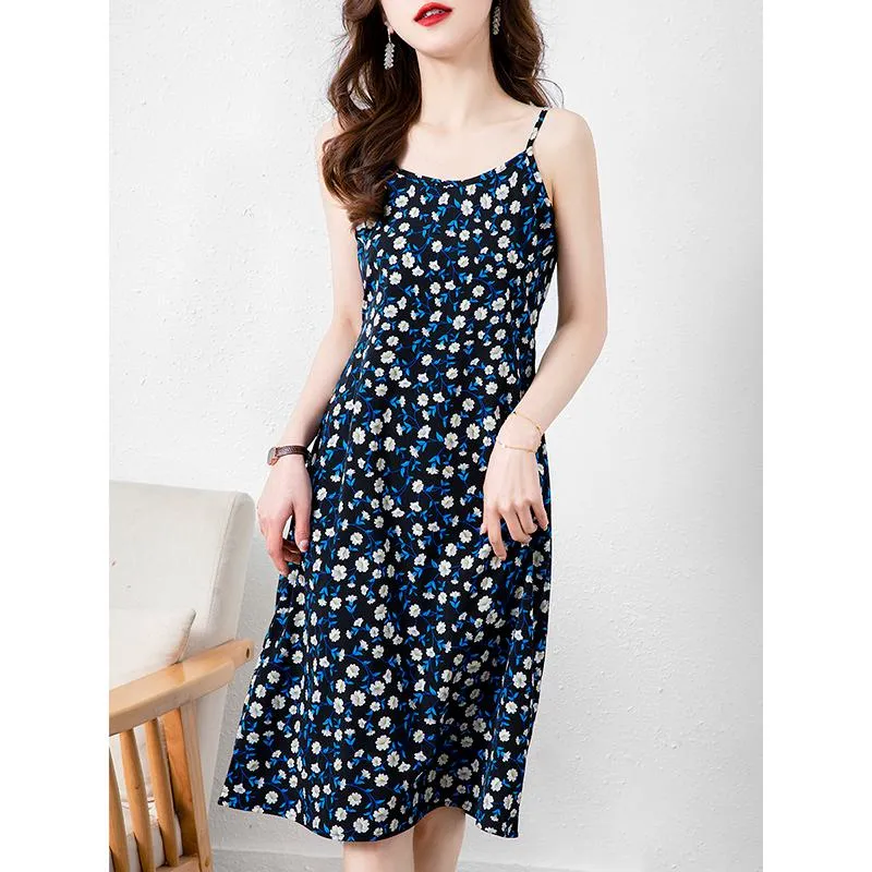 Chic Pastoral Cinched Waist Slimming Dress