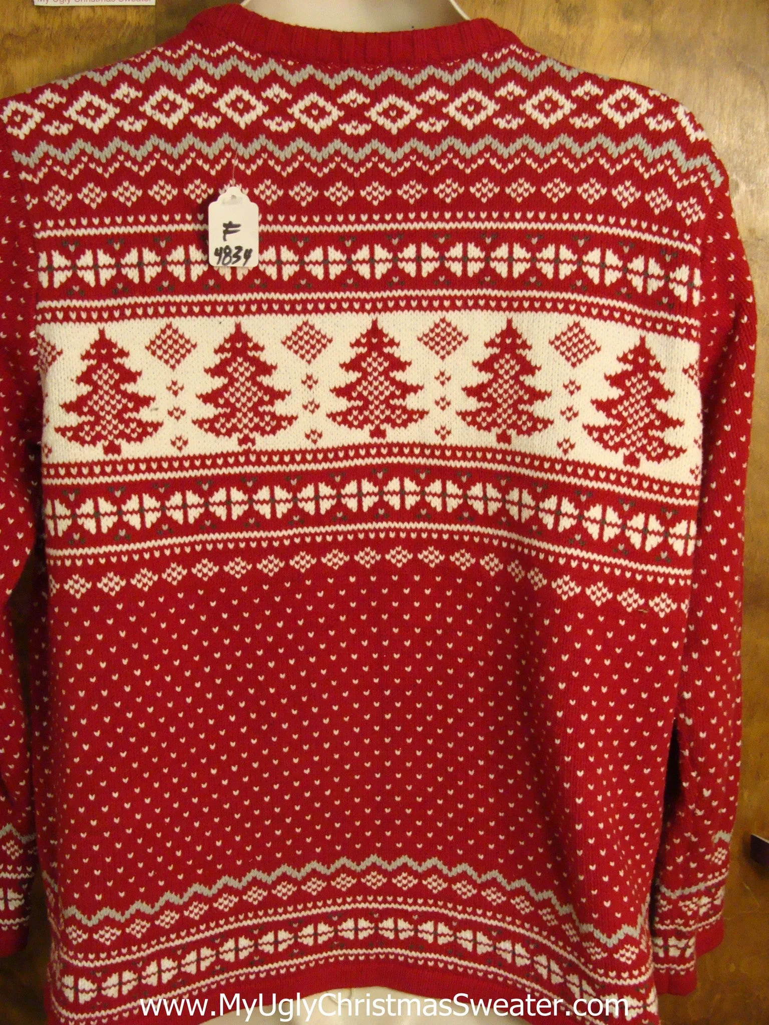 Classic Nordic Style Red Ugly Christmas Jumper