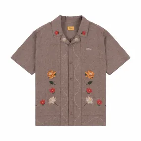 Dime Lotus Button Up SS (Heather Brown)