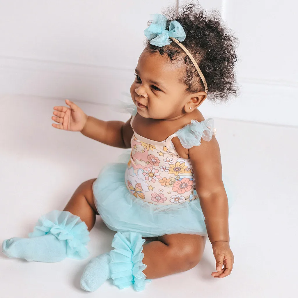 Dolly Tulle Smocked Bodysuit Dress