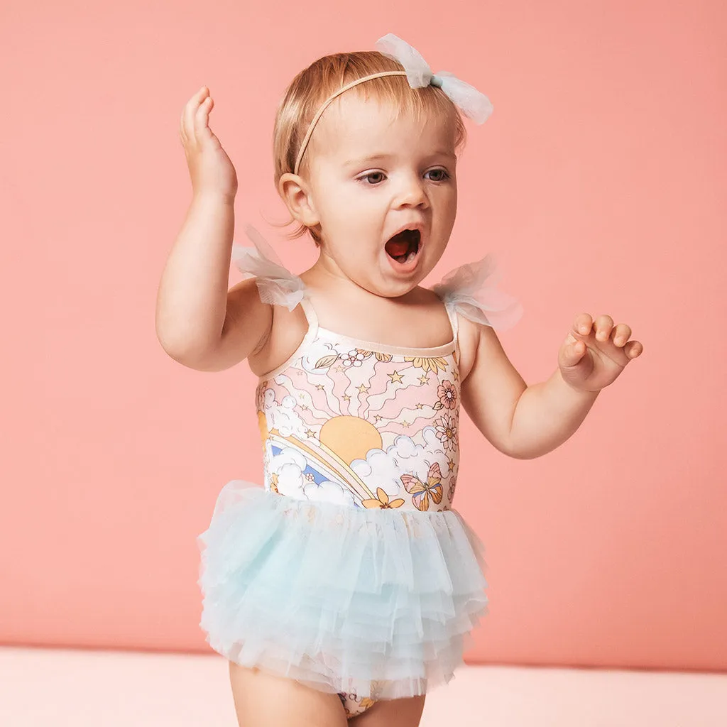 Dolly Tulle Smocked Bodysuit Dress