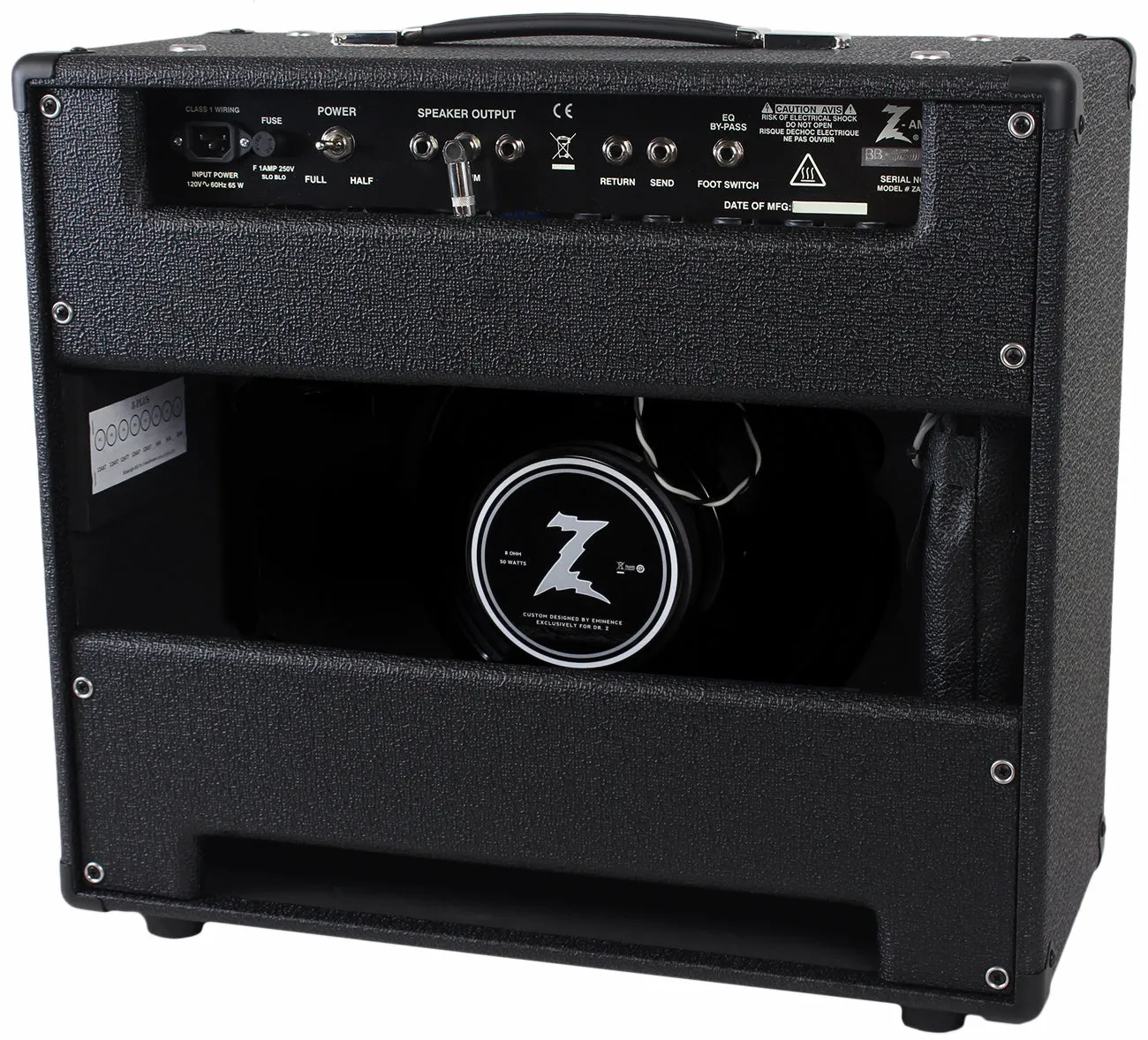 Dr. Z Z-Plus 1x12 Lite Cab Combo, Black, Salt Pepper Grille