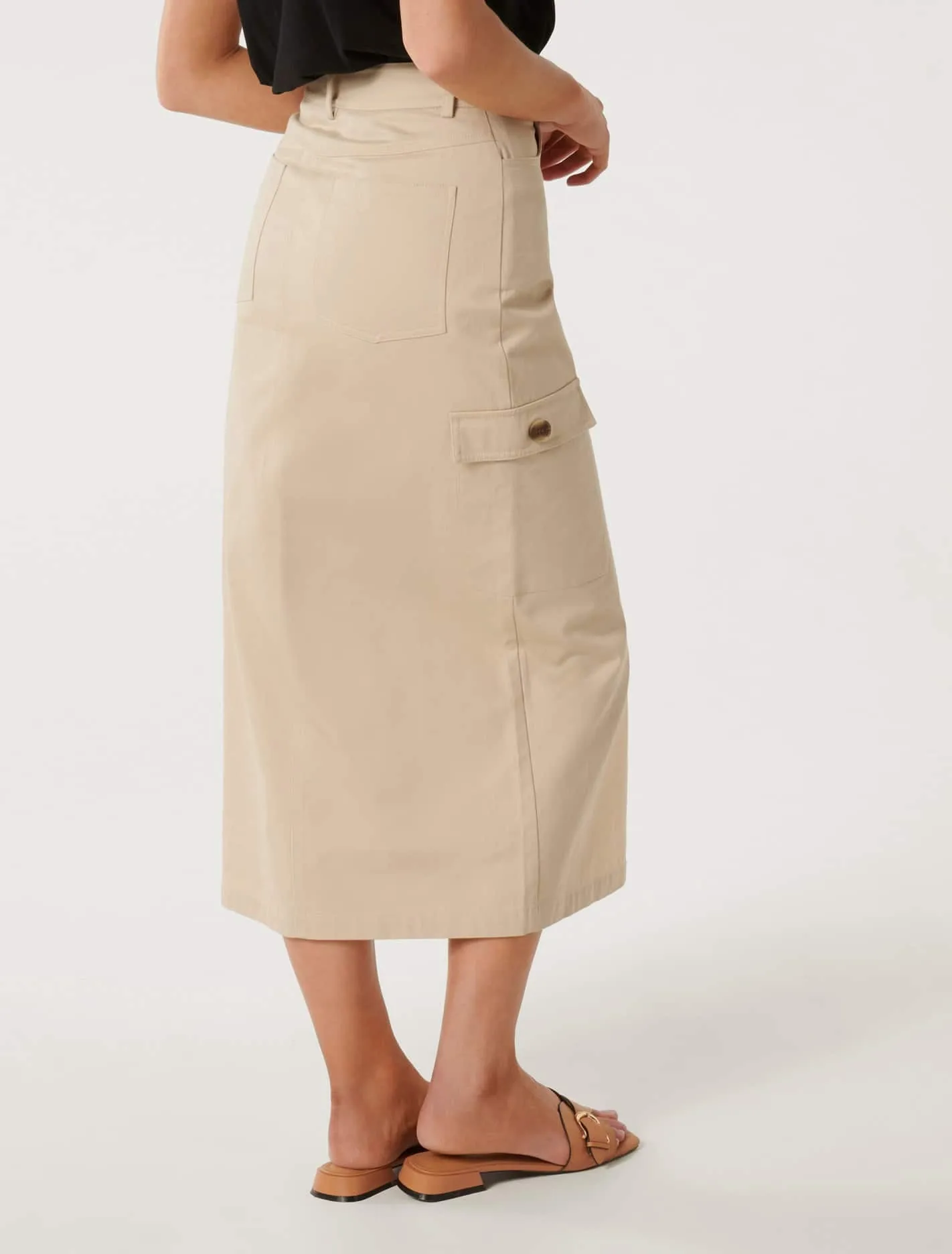 Evelyn Split Midi Skirt