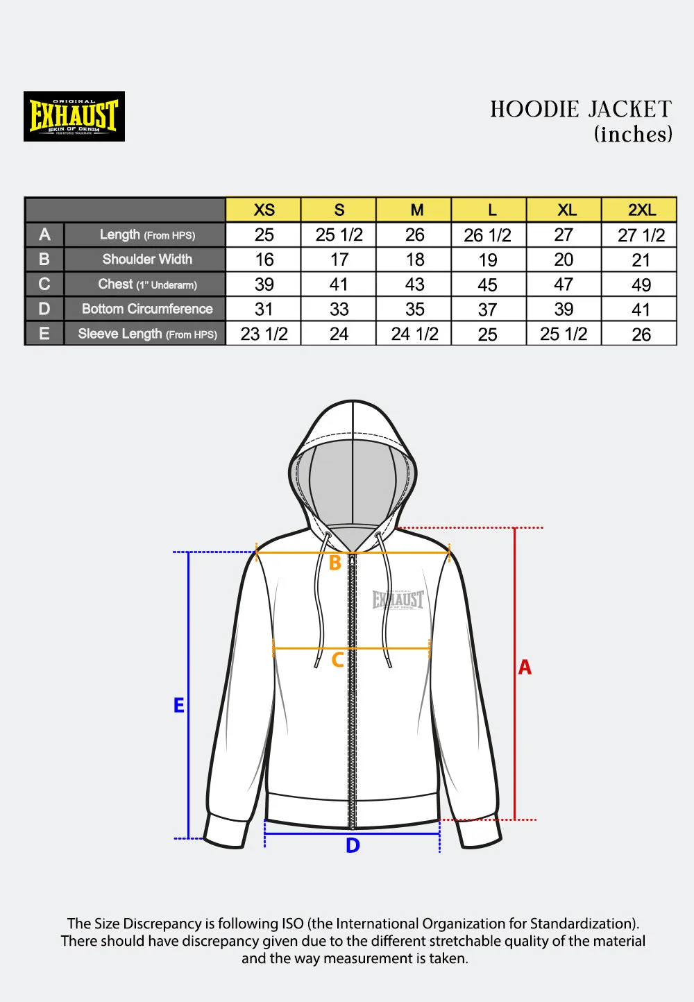 EXHAUST MEN'S HOODED LONG SLEEVE JACKET 1435