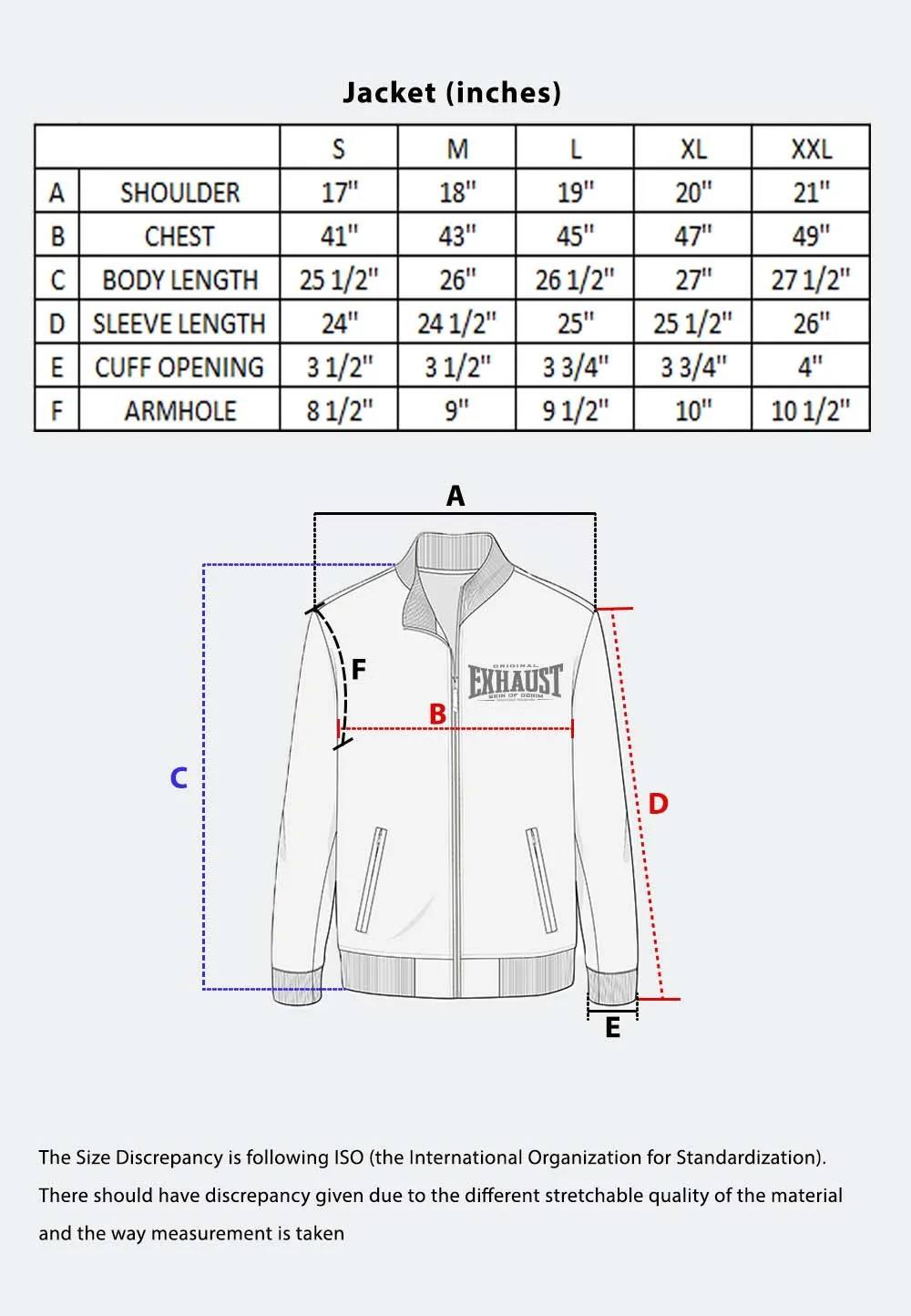 EXHAUST Men's Long Sleeve Jacket 1259