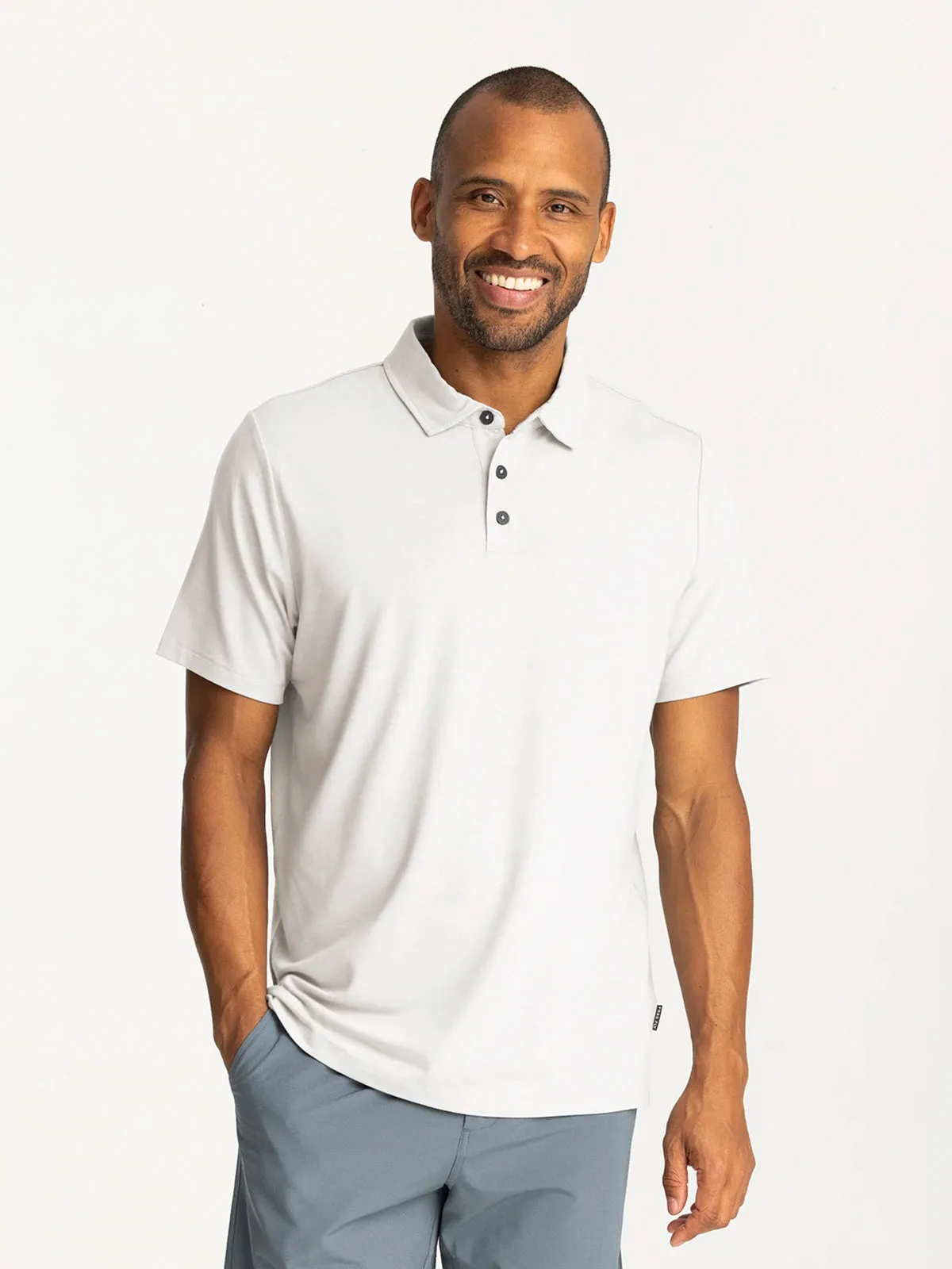 Free Fly Bamboo Flex Polo II - BRIGHT WHITE