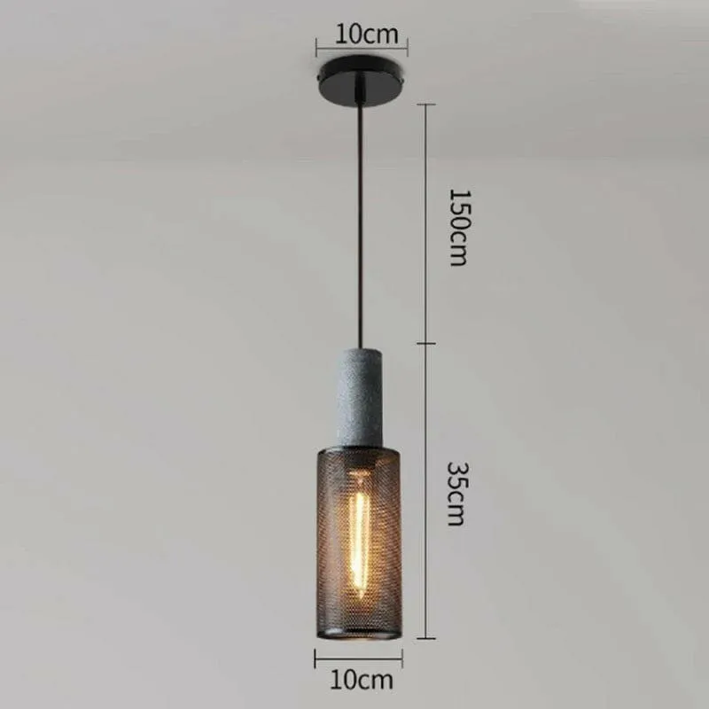 Gerd - Industrial Style Nordic Iron Net Cement Pendant Lamp