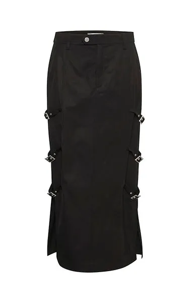 Gestuz Felicia Black Utility Skirt