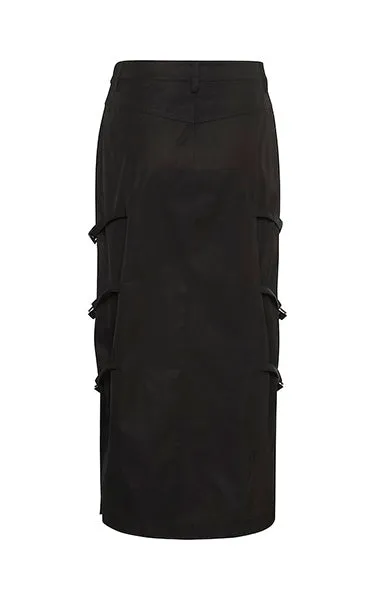 Gestuz Felicia Black Utility Skirt