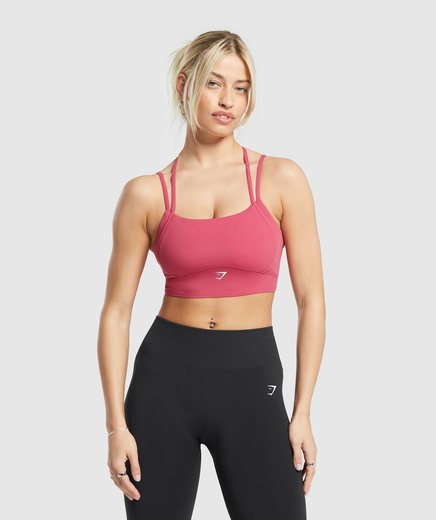 Gymshark Halterneck Crop Cami Tank - Vintage Pink