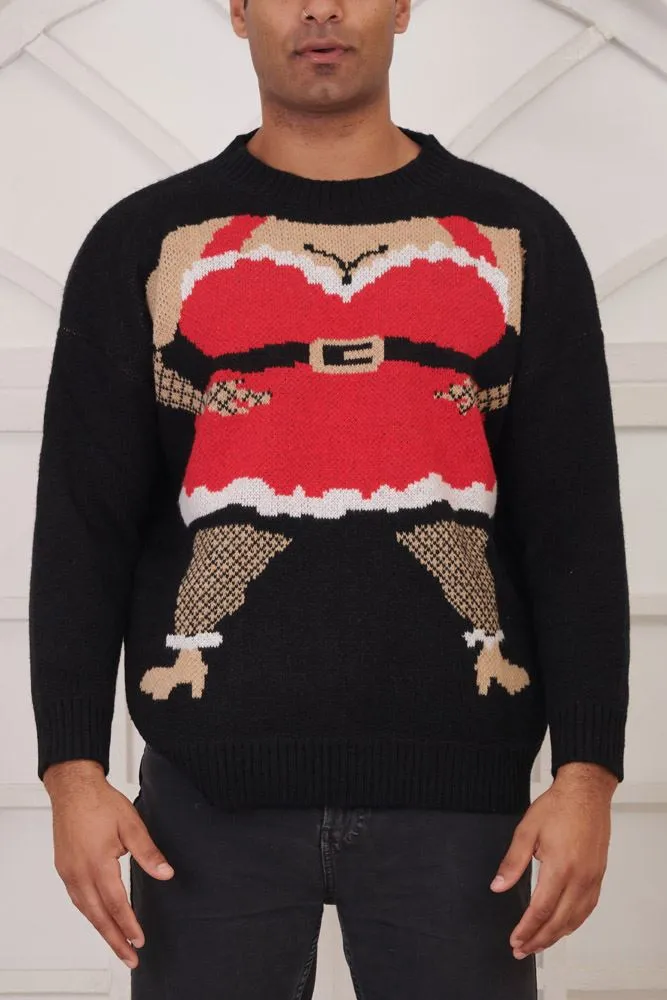 Lady Santa Body Knitted XMAS Jumper