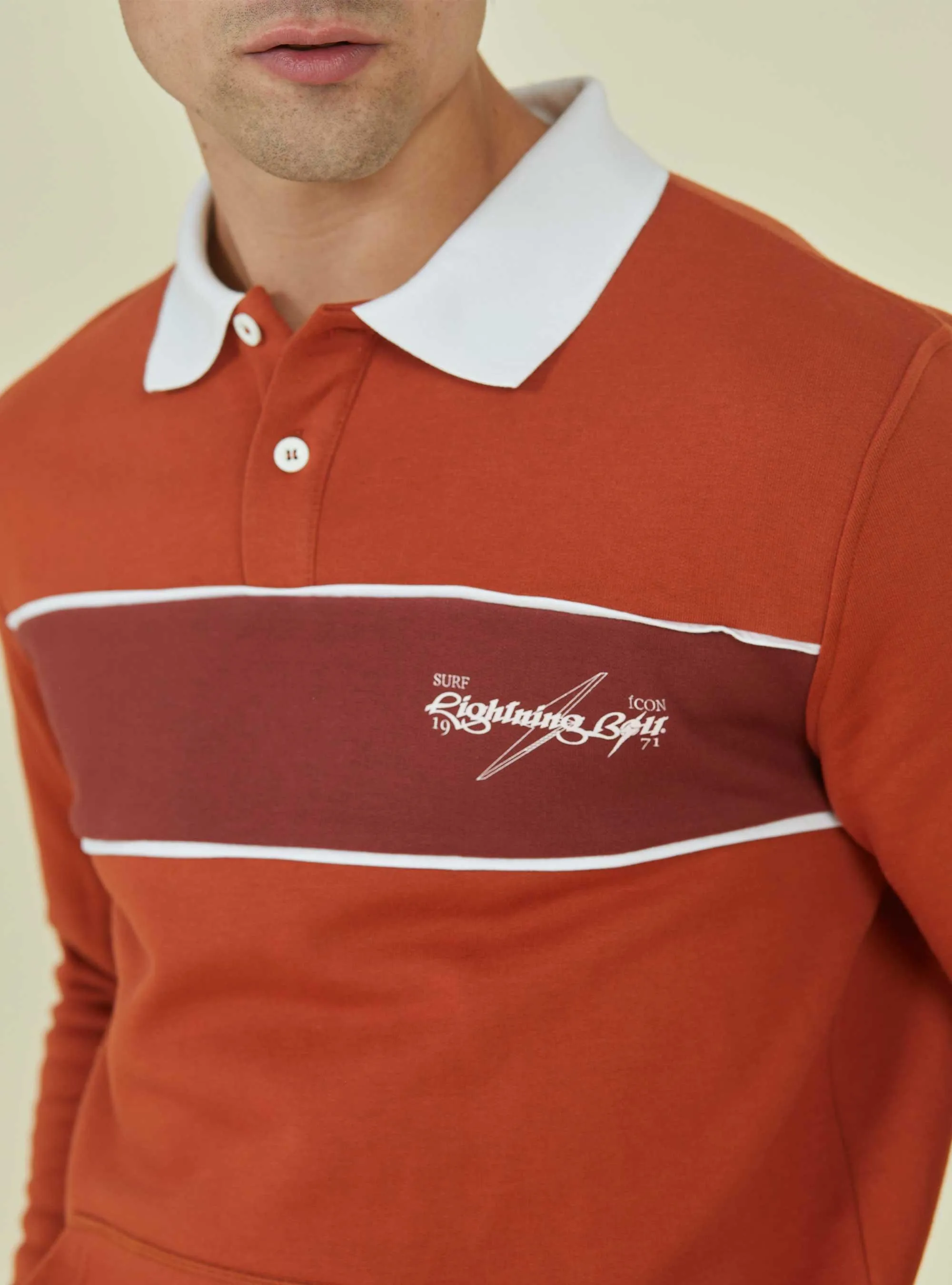 LONG SLEEVE POLO SWEATER