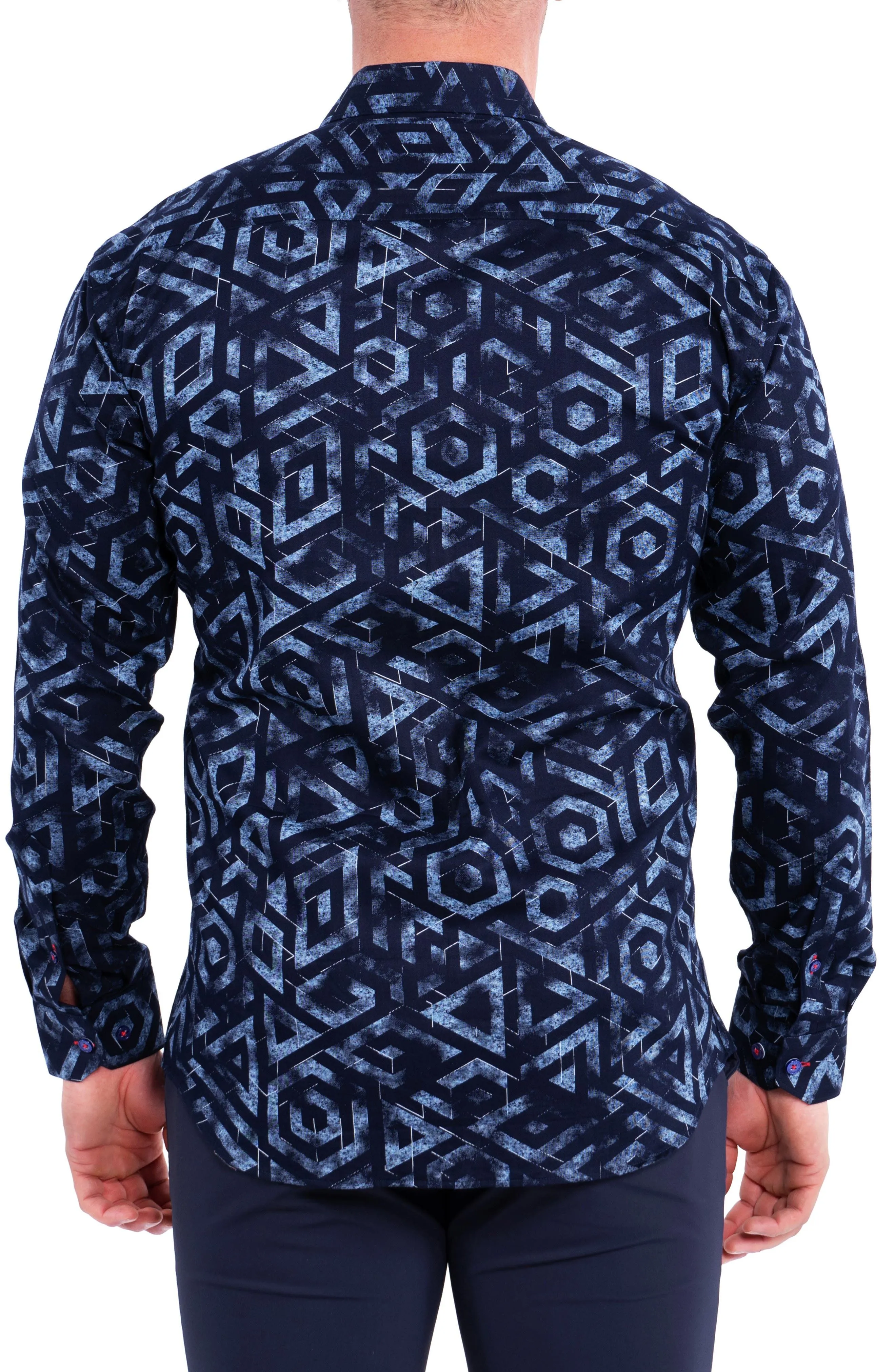 Men's Maceoo | Fibonacci Aspect Shirt | Blue