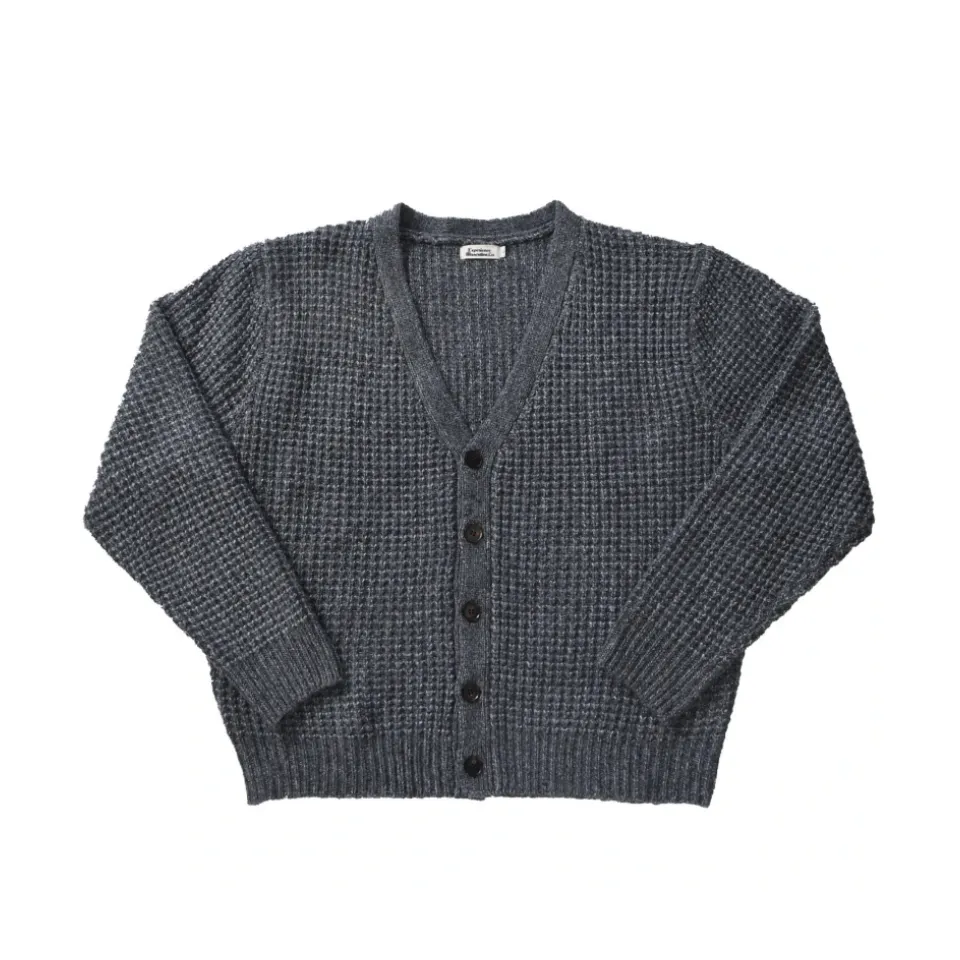 Men's Waffle V-neck Cardigan