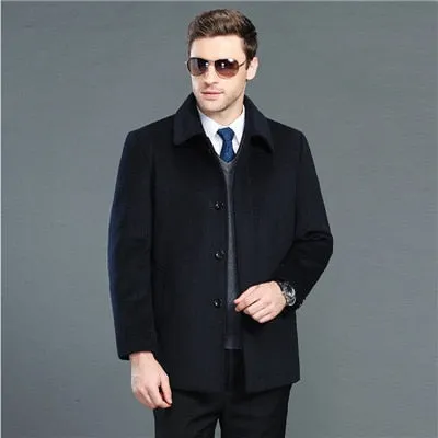 Men's Winter Woolen Coats Overcoat