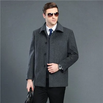 Men's Winter Woolen Coats Overcoat