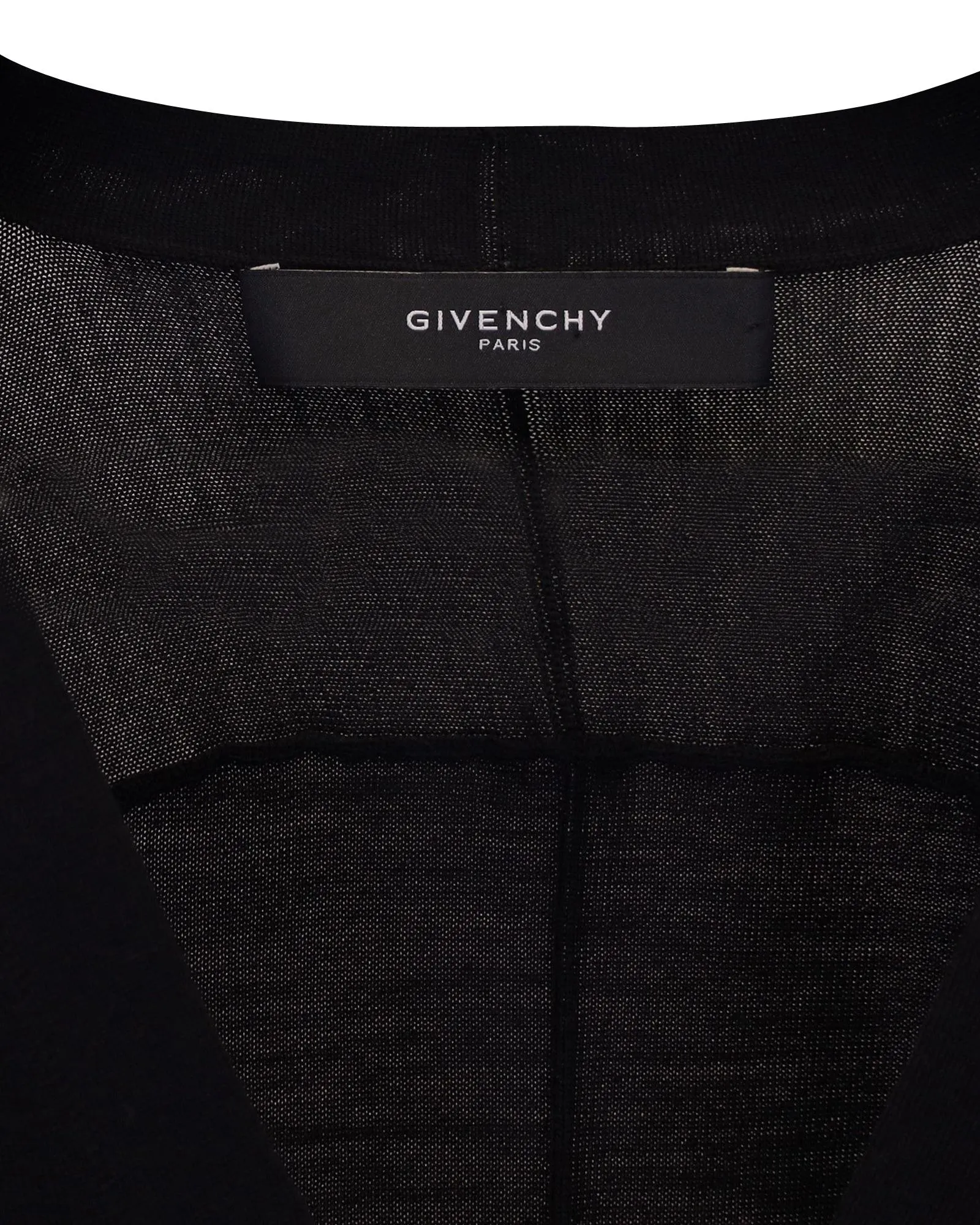 Minimalist Black Wool Buttoned Cardigan by Givenchy