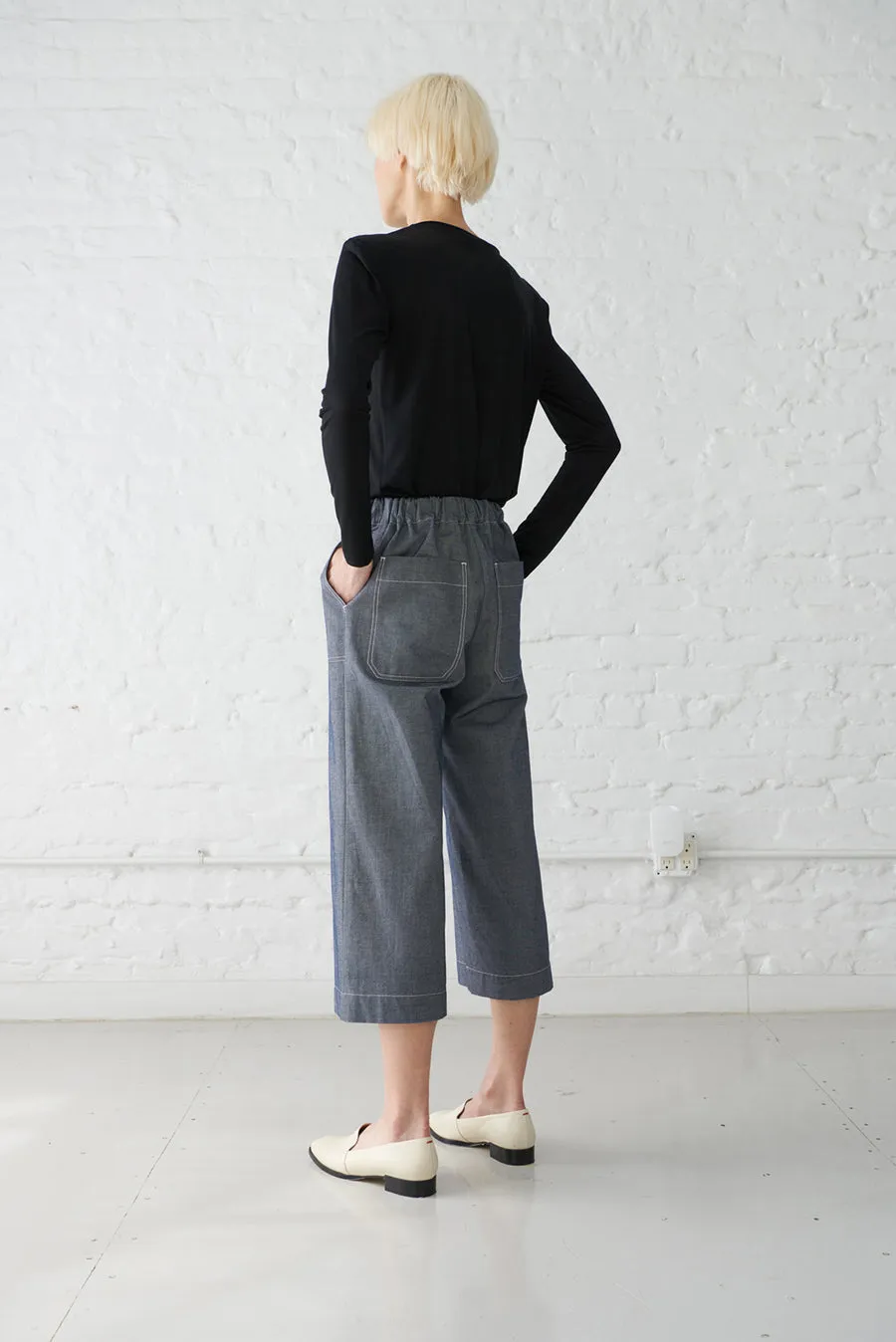 Minimalist Dara Japanese Denim Culottes