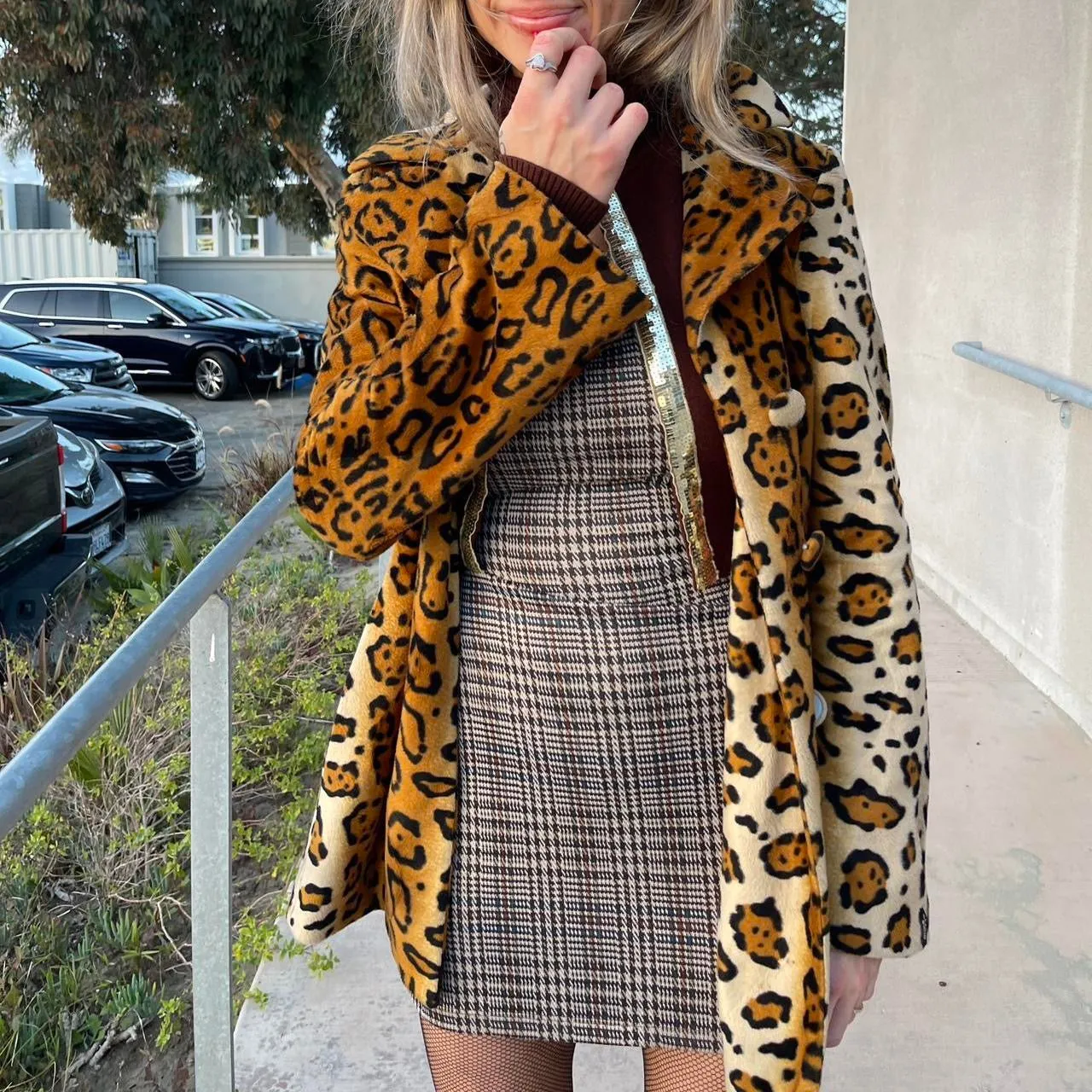 Miss Sixty Leopard Peacoat - Y2K Vintage