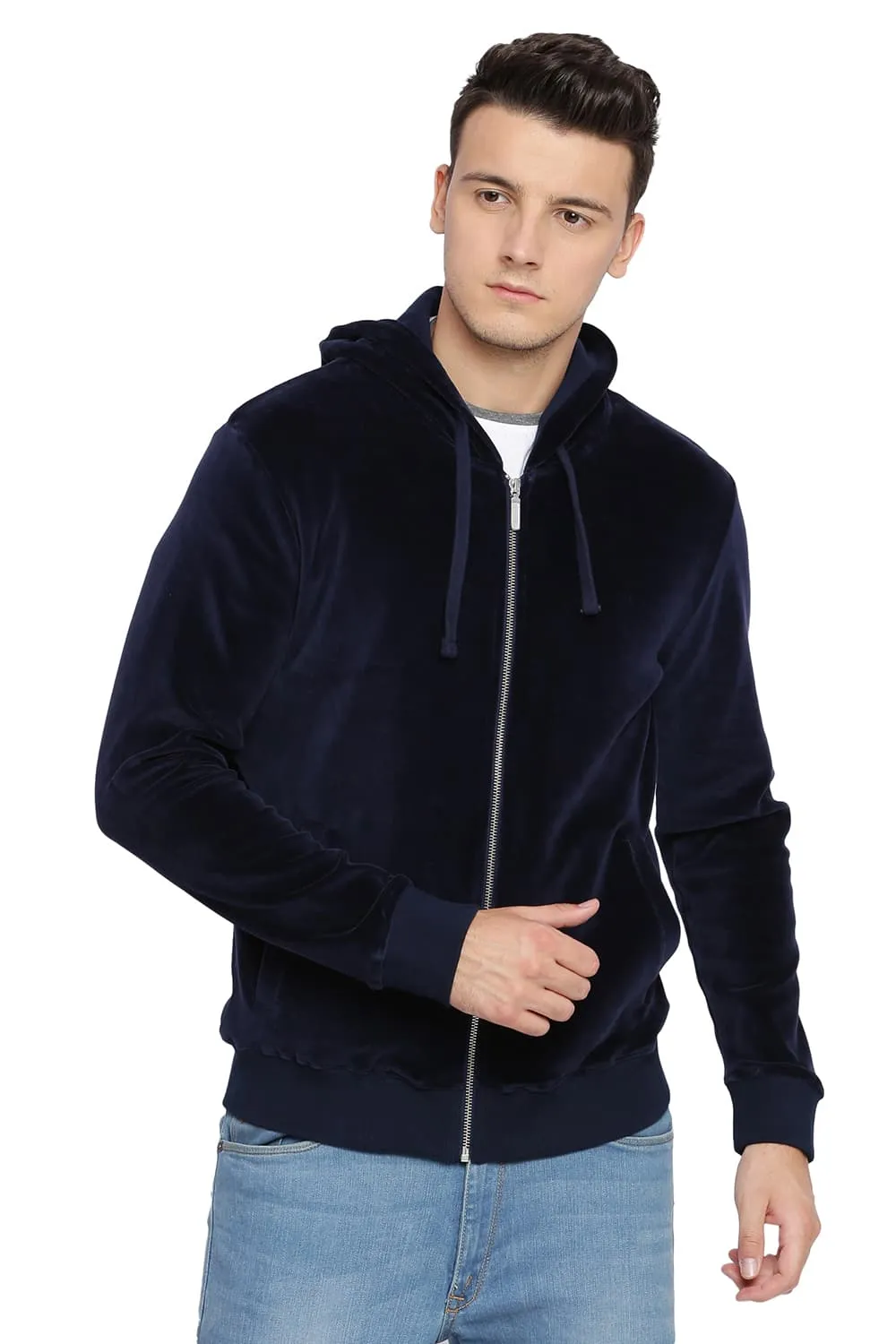 Muscle Fitange Hood Knit Jacket