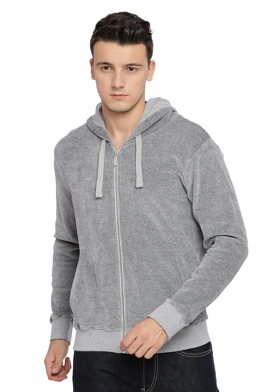 Muscle Fitange Hood Knit Jacket