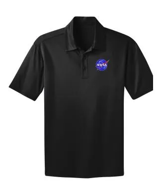 NASA Meatball Black Polo Shirt