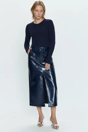 Pistola - Alice Utility Midi Skirt - Navy Vinyl