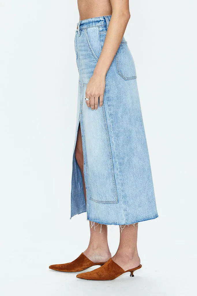 Pistola - Alice Workwear High Rise Midi Skirt - Coastal - FINAL SALE