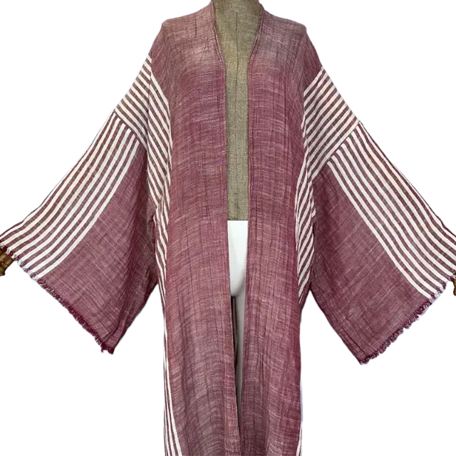 Pre Order: Cozy Striped Kimono Cardigan - WINI