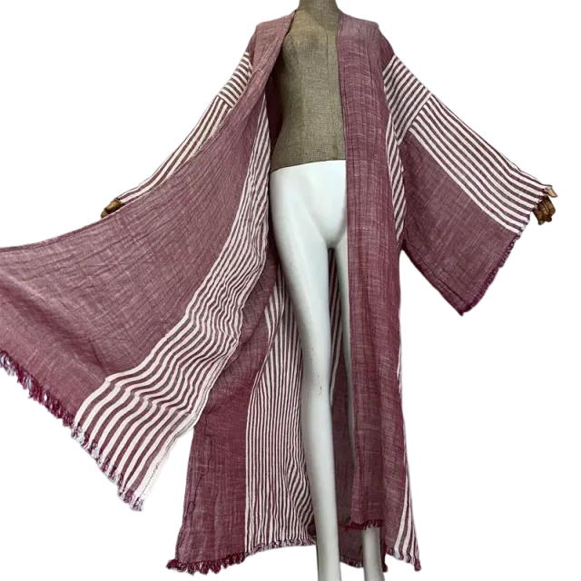 Pre Order: Cozy Striped Kimono Cardigan - WINI