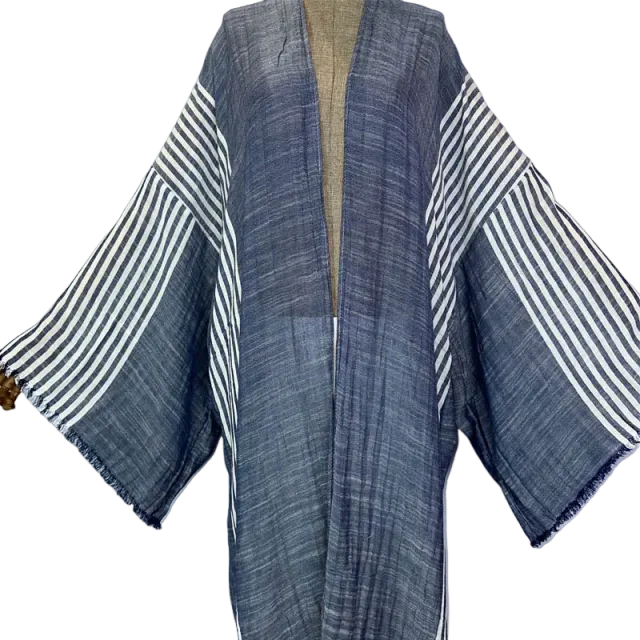 Pre Order: Cozy Striped Kimono Cardigan - WINI