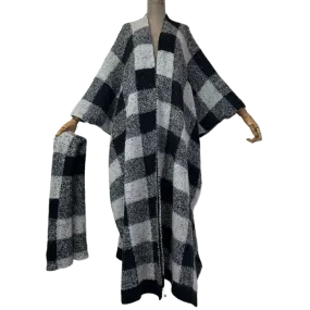 Pre Order:  Minimalist plaid Maxi Cardigan - WINI