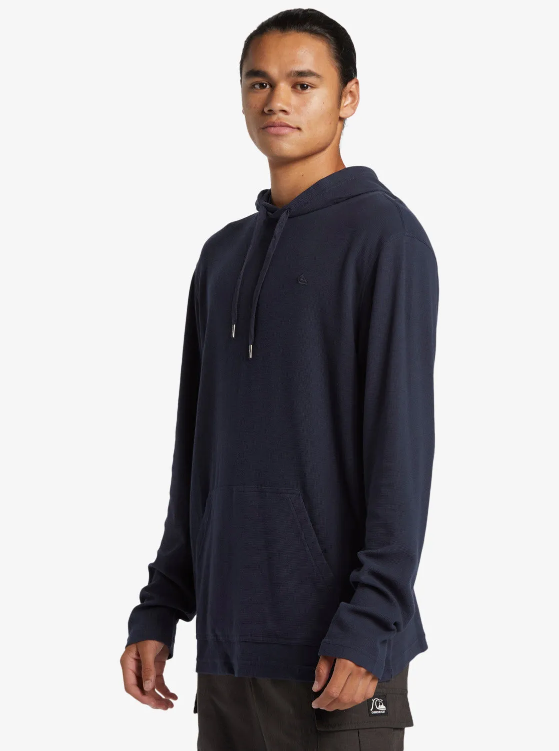 Quiksilver Drills Hooded Thermal L/S Shirt-Navy