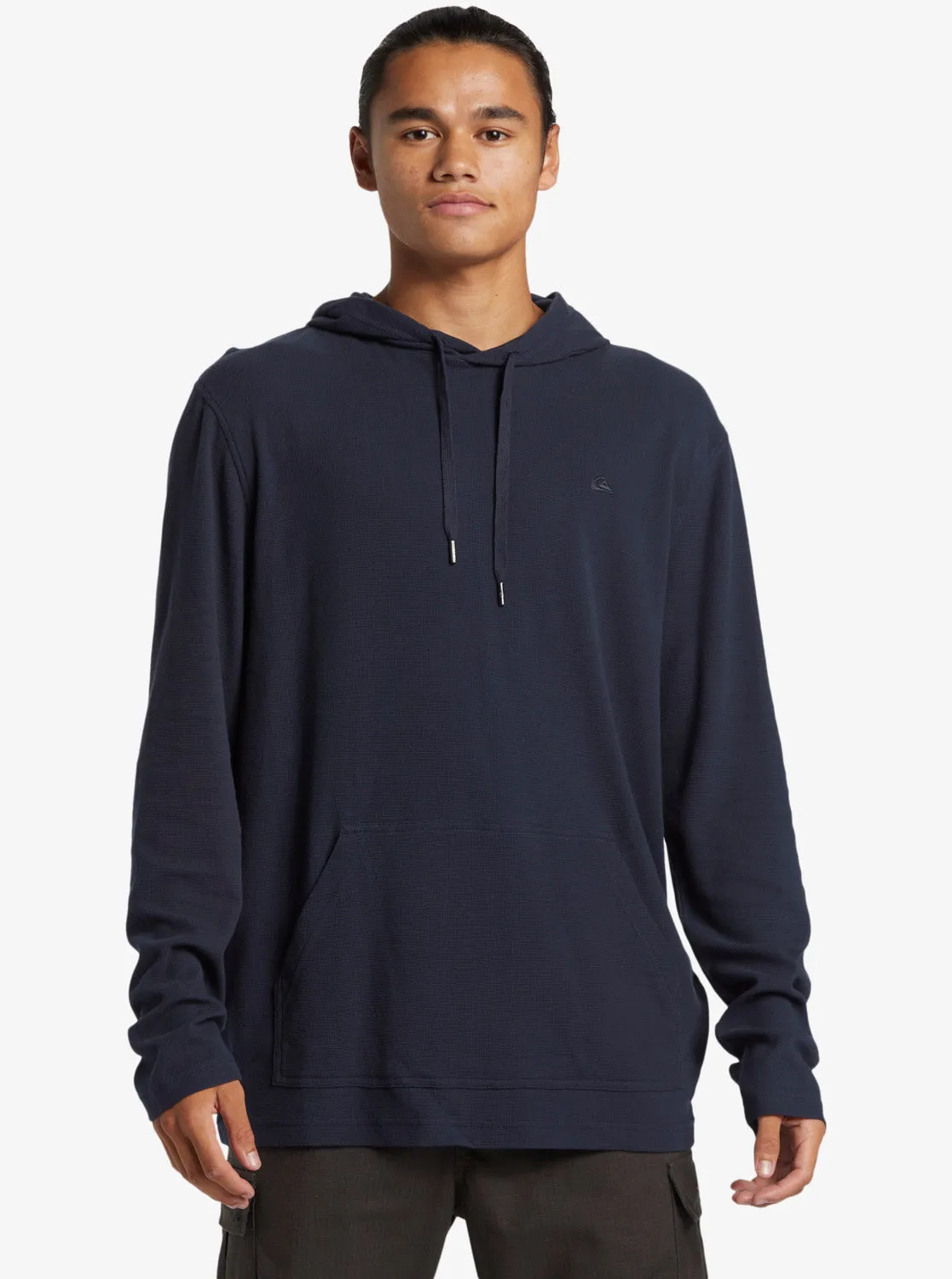 Quiksilver Drills Hooded Thermal L/S Shirt-Navy