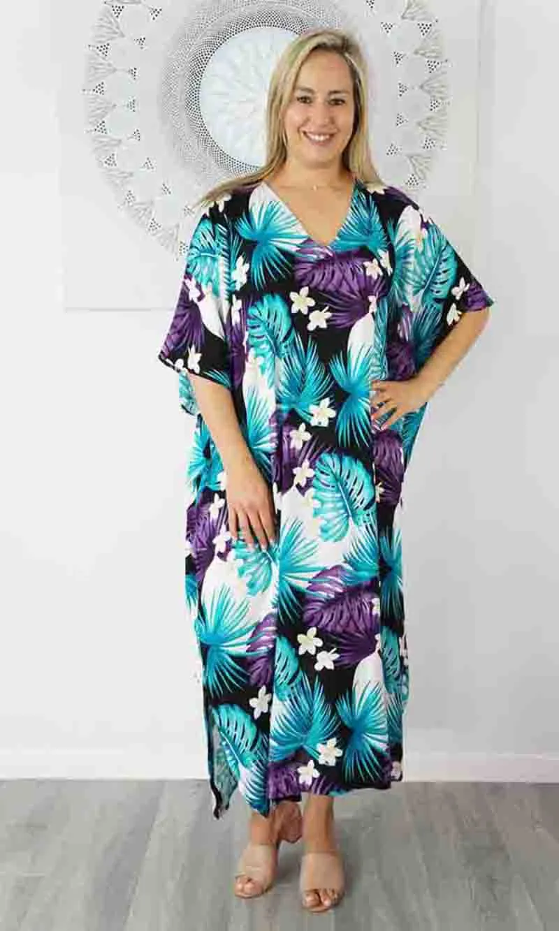 Rayon Premium Kaftan Long Moonflower, More Colours