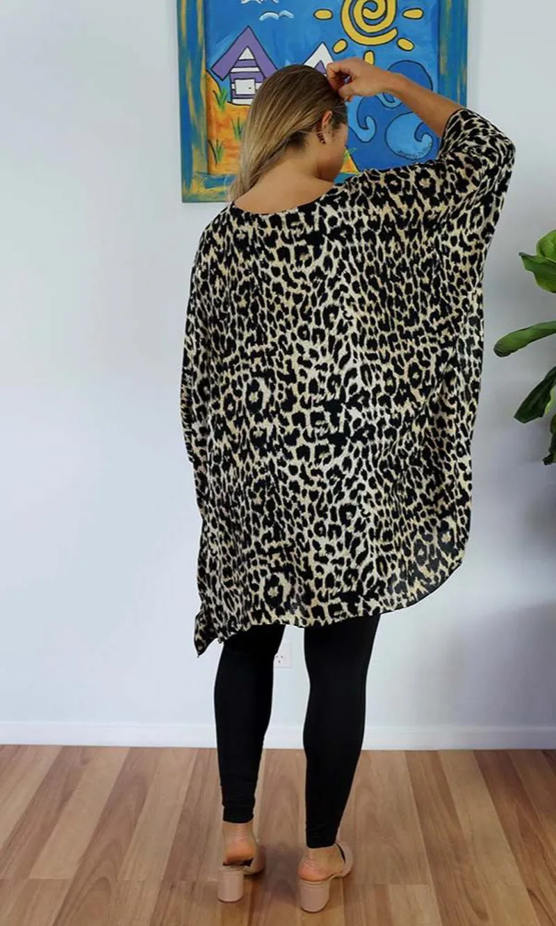 Rayon Tunic Short Leopard, More Colours