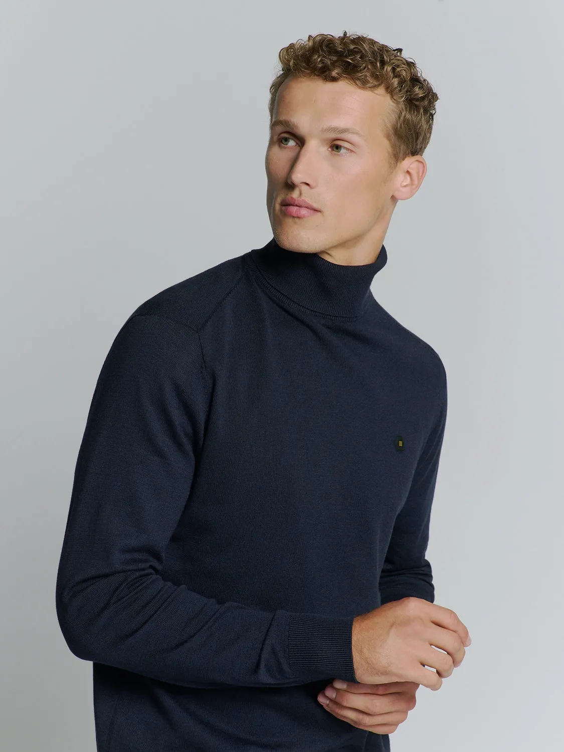 Rollneck Pullover | Blueberry