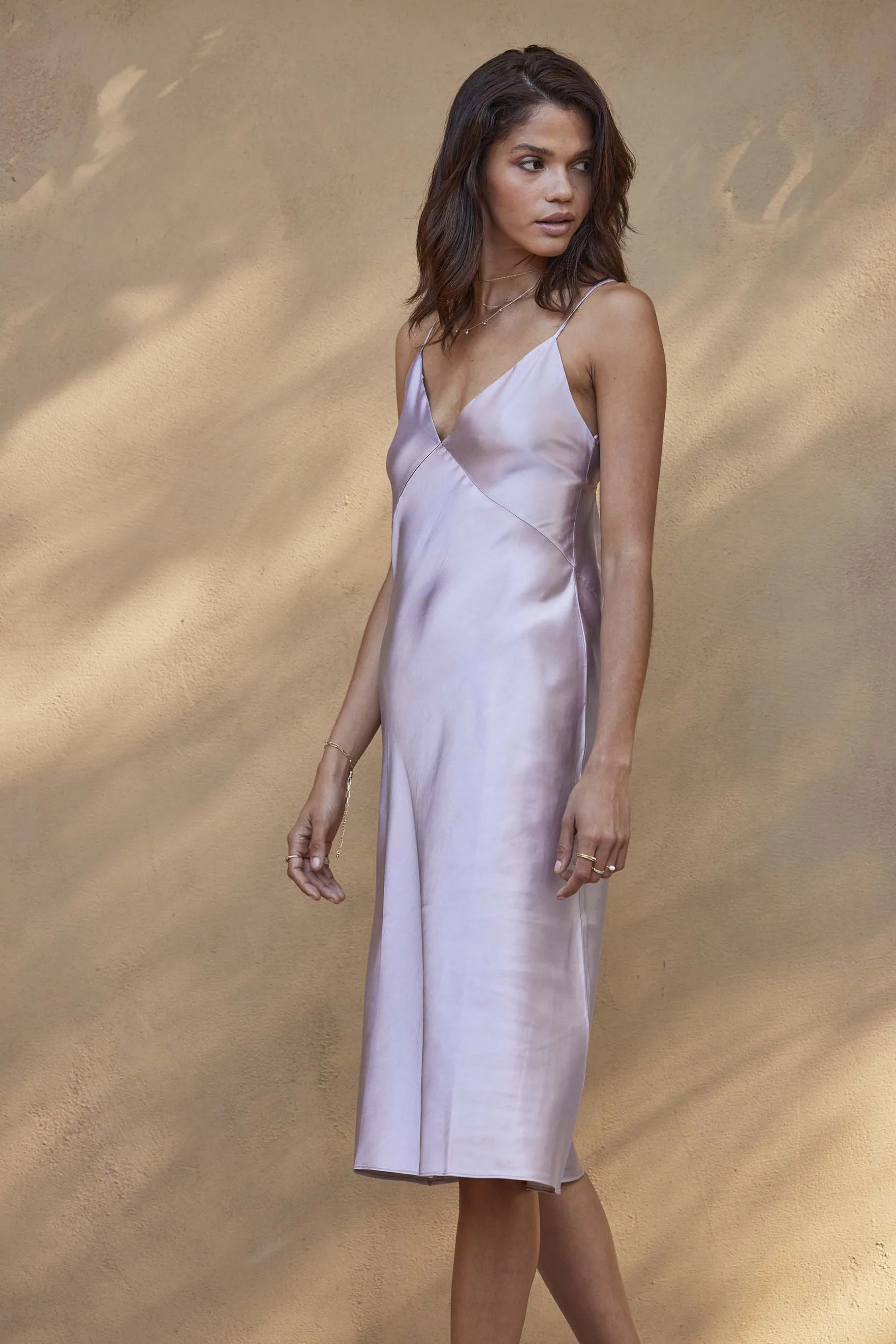 Silky Satin Midi Dusk